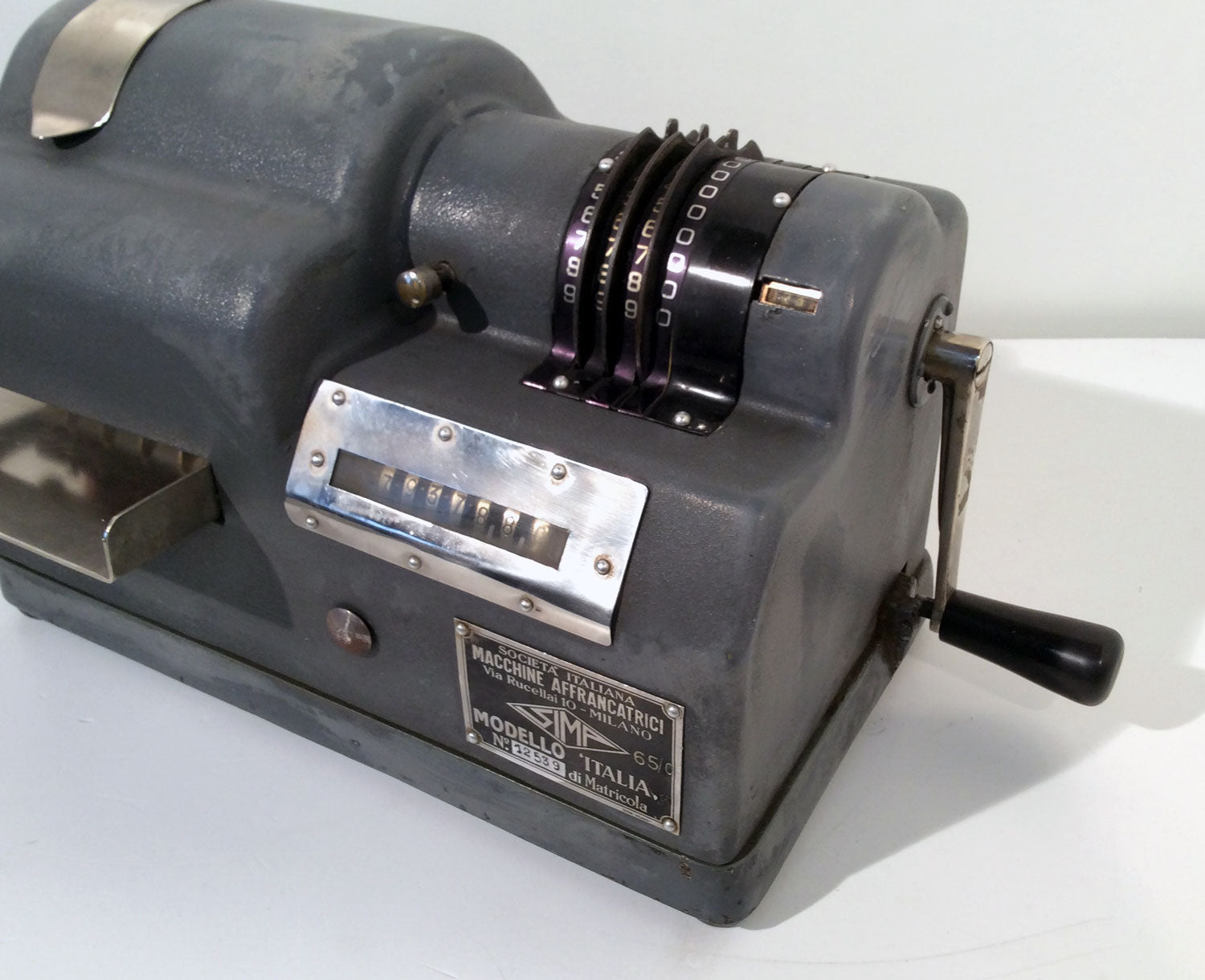 Macchina affrancatrice SIMA modello Italia del 1955