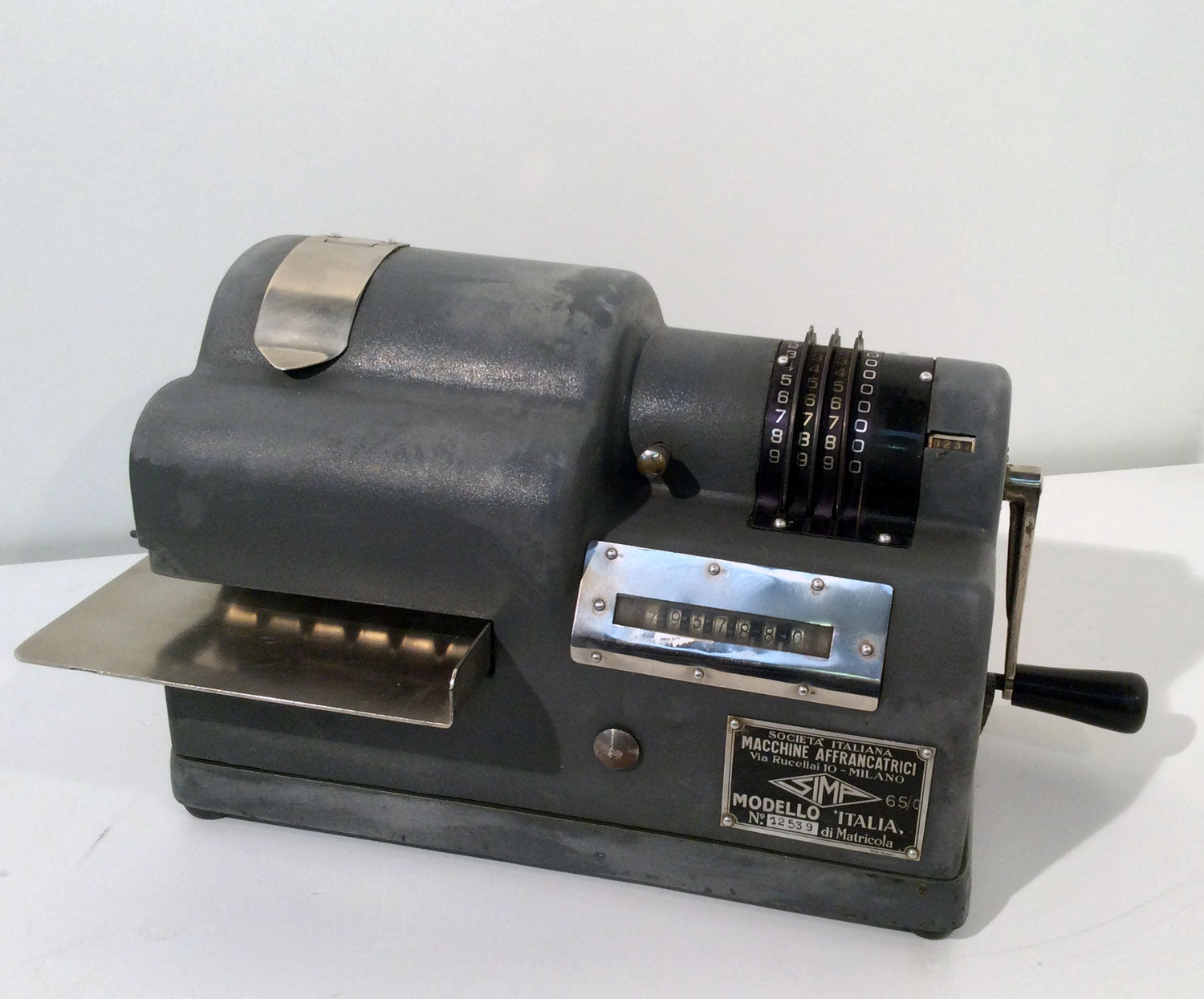 Macchina affrancatrice SIMA modello Italia del 1955