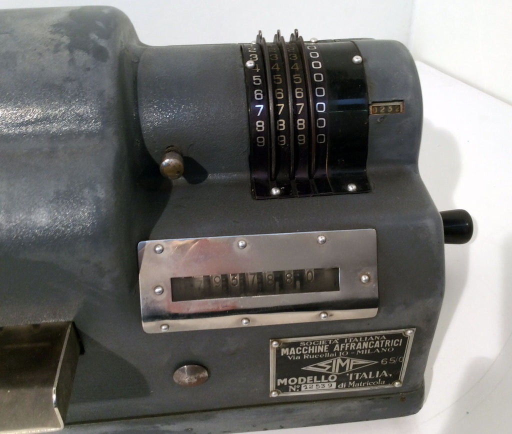 Macchina affrancatrice SIMA modello Italia del 1955