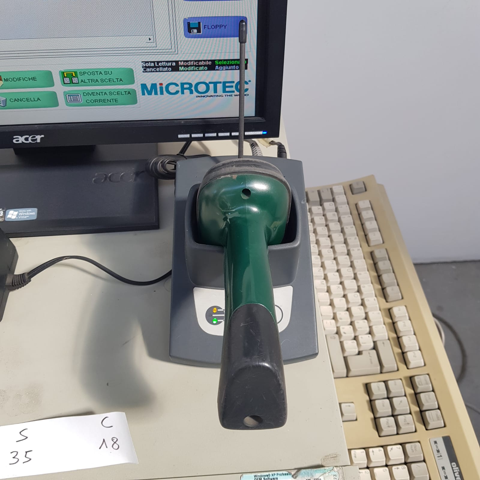 Microtec BioVision PC + gestionale Grader Pack + Intermec Easycoder PM4i etichet