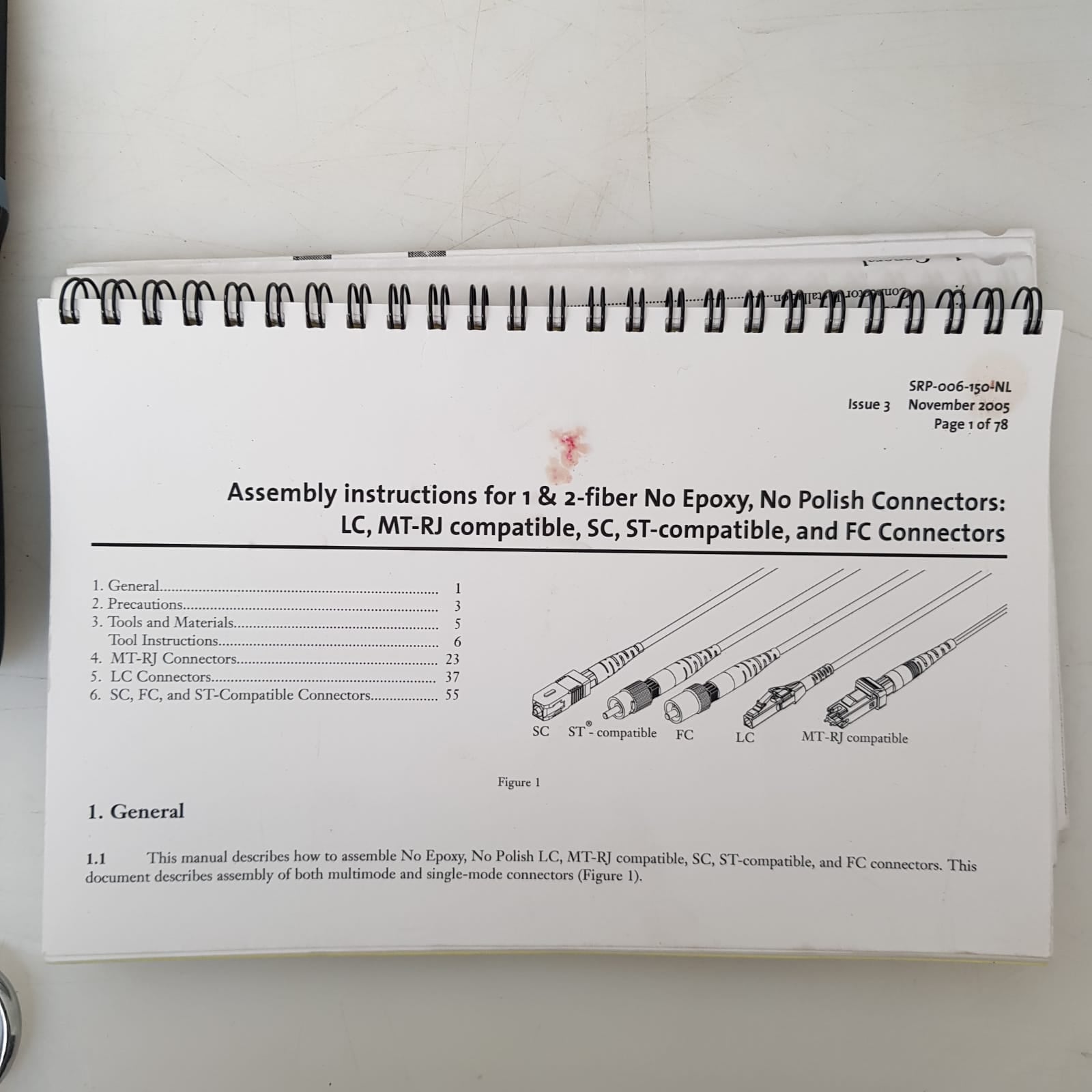 Kit Corning Cable System LC MT-RJ SC ST-Compatible FC Connectors