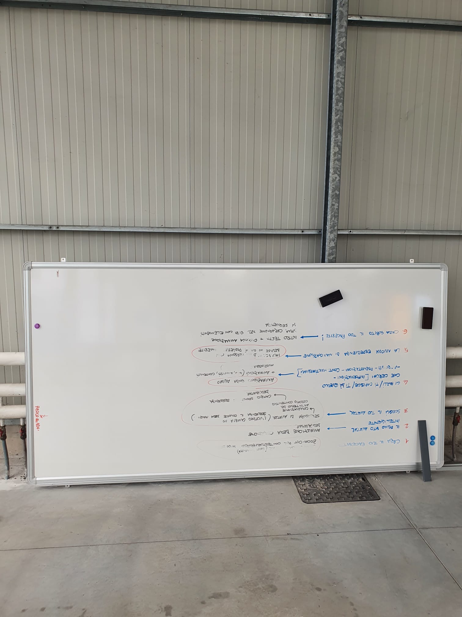 Lavagna bianca da ufficio