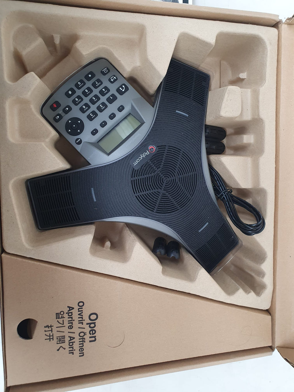 Soundstation Duo Polycom telefono da conferenza plastica appiccicosa