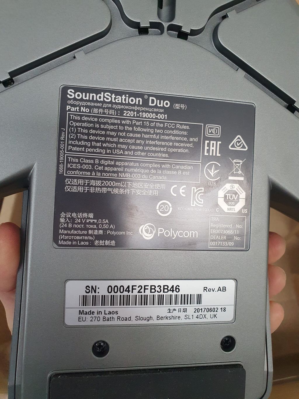 Soundstation Duo Polycom telefono da conferenza plastica appiccicosa