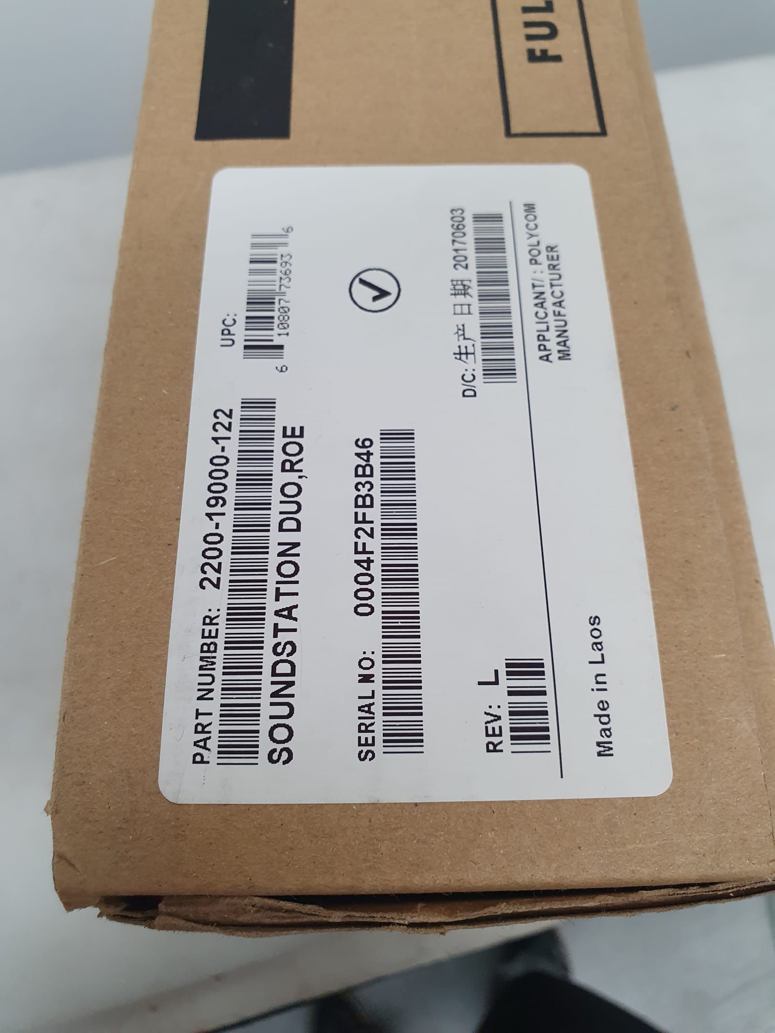 Soundstation Duo Polycom telefono da conferenza plastica appiccicosa