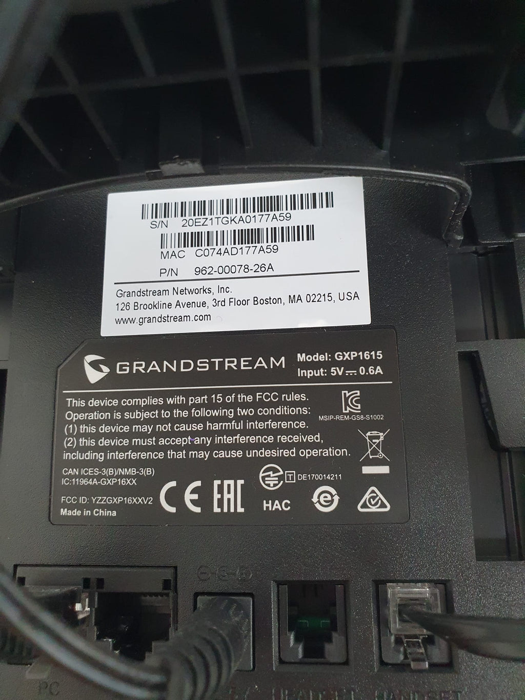 Telefono Grandstream GXP1615