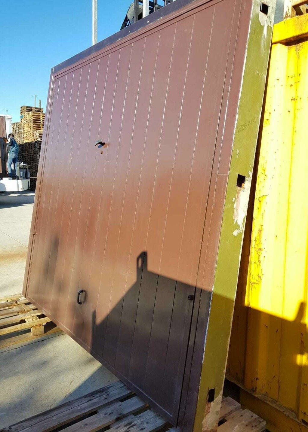 Basculante portone garage lamiera marrone