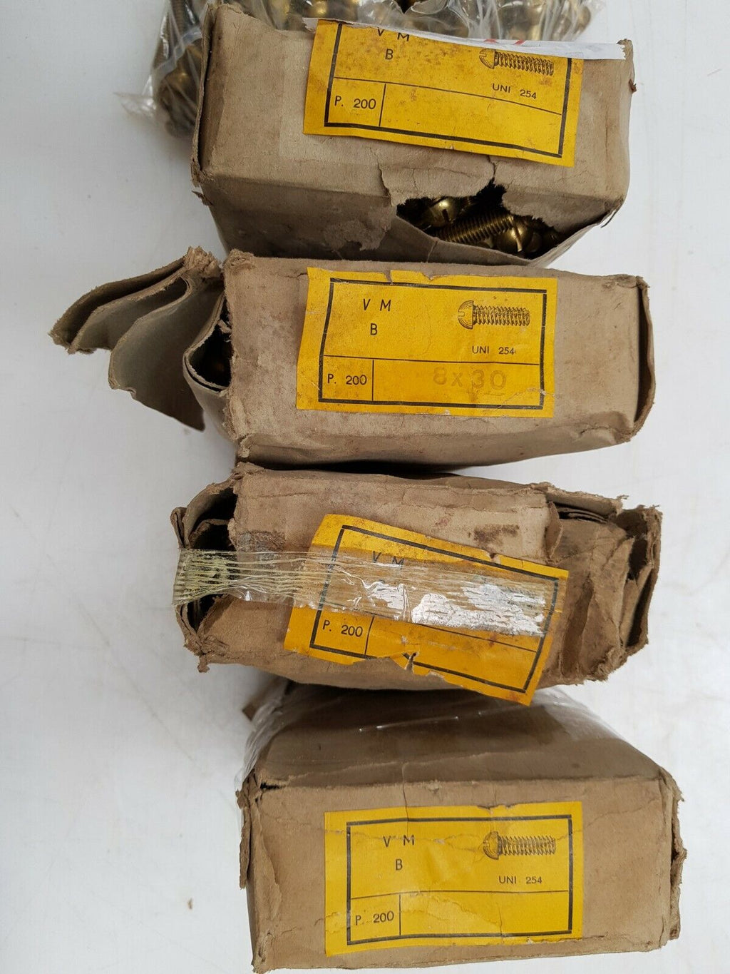 1000 pezzi Viti OTTONE con testa tonda bombata 8x30 UNI 254