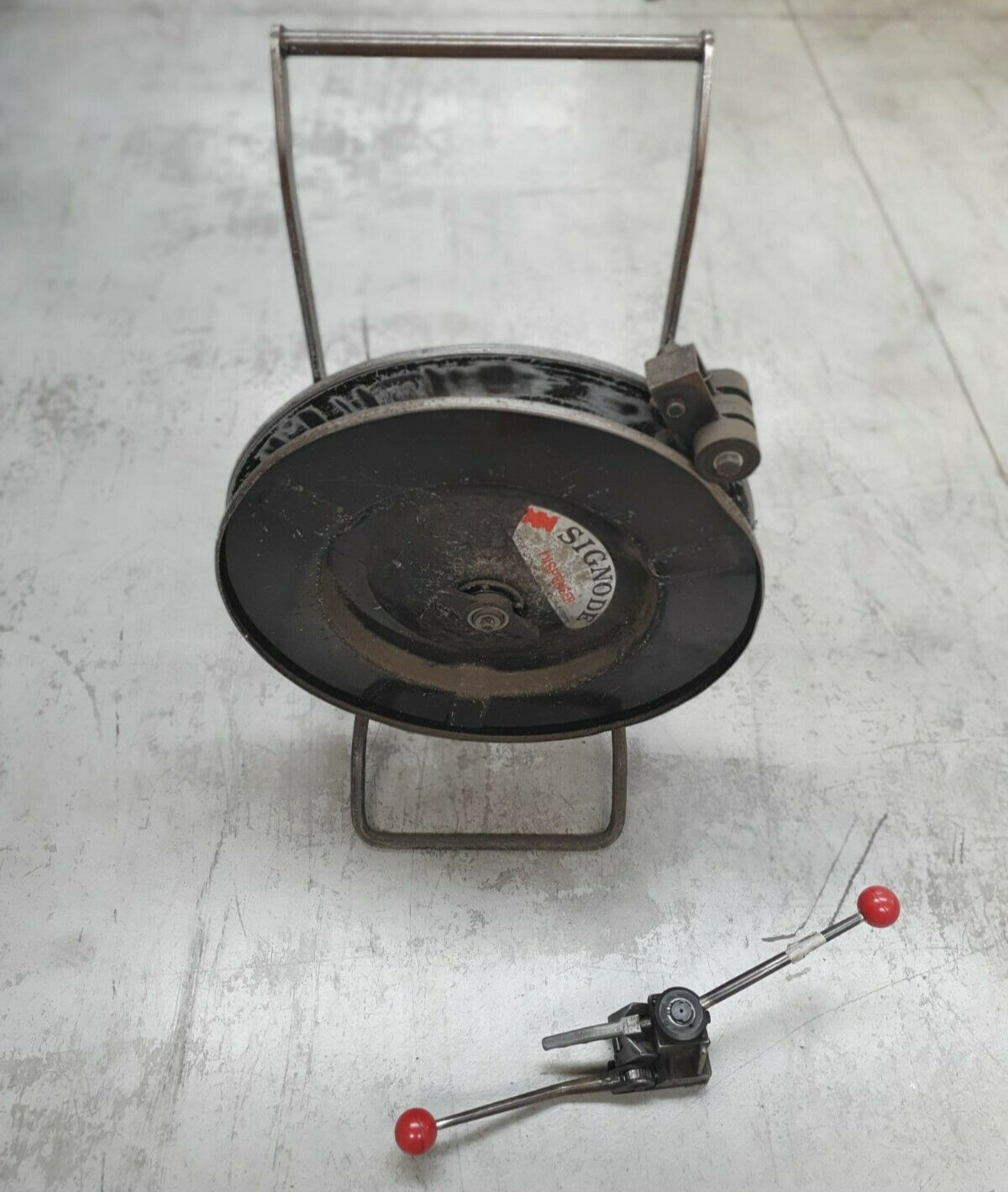 Set di reggiatura reggettatrice manuale FROMM con carrello porta reggia Signode