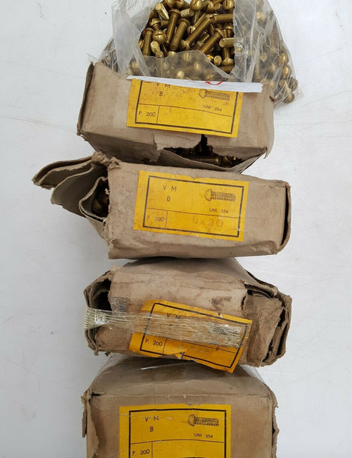 1000 pezzi Viti OTTONE con testa tonda bombata 8x30 UNI 254