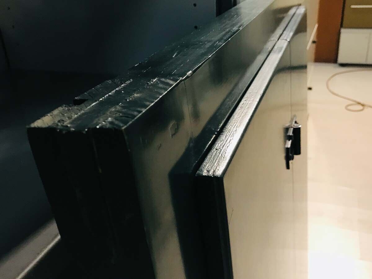 Balcone finestra legno verde un'anta