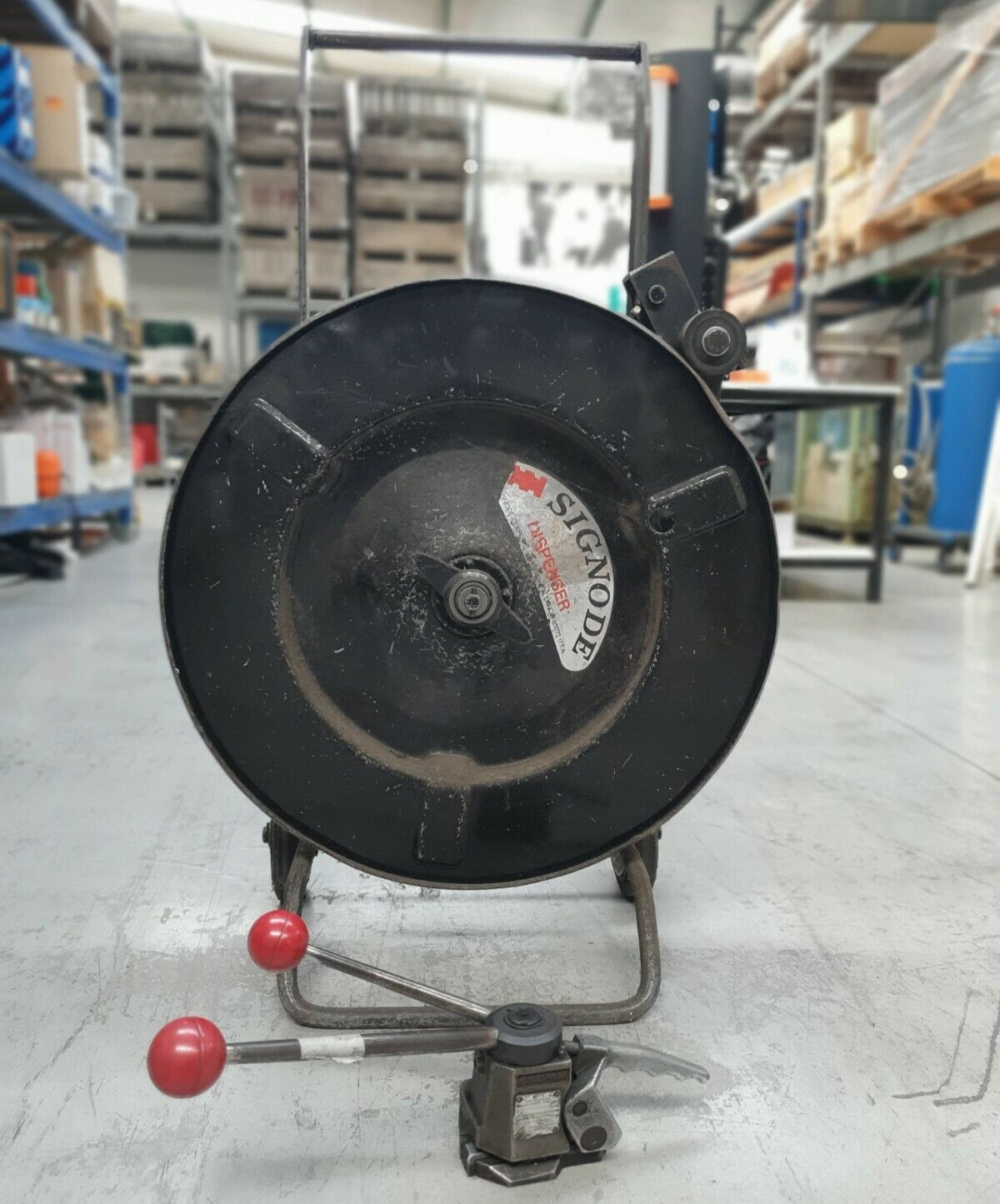 Set di reggiatura reggettatrice manuale FROMM con carrello porta reggia Signode